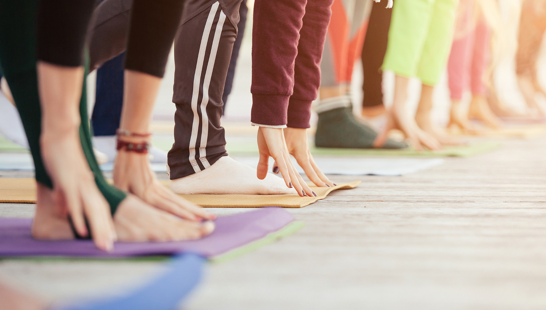 large yoga class